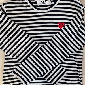 COMME des GARCONS PLAY black & white, long sleeved, t-shirt